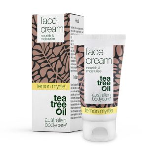 Ansigtscreme til uren hud og bumser - Ansigtscreme med aktive ingredienser til bumser, hudorme og fedtet hud - Tea Tree Oil + Lemon / 50 ml -