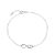 Infinity Armbånd i 14 kt. Hvidguld – 17 og 19 cm