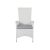 VENTURE DESIGN Padova recliner havestol, m. armlæn og hynde – grå polyester og hvid polyrattan