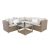 VENTURE DESIGN Vamos modul sofa havesæt 3+2+1 m. hynder – sand, natur rattan og aluminium