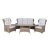 VENTURE DESIGN Washington sofa havesæt med recliner stol natur hynder – natur rattan