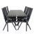 VENTURE DESIGN havesæt, m. Break bord (205×90) og 6 Break 5:pos. stole – aintwood/alu/textilene