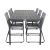 VENTURE DESIGN havesæt, m. Break bord (205×90) og 6 Lindos stole – aintwood/alu/reb/stål
