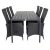 VENTURE DESIGN havesæt, m. Break bord (205×90) og 6 Padova recliner stole – aintwood/alu/flet