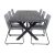 VENTURE DESIGN havesæt, m. Rives bord (200×100) og 6 Lindos stole – akacie/reb/stål