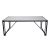 VENTURE DESIGN rektangulær Texas havebord – grå glas og sort aluminium (200×100)